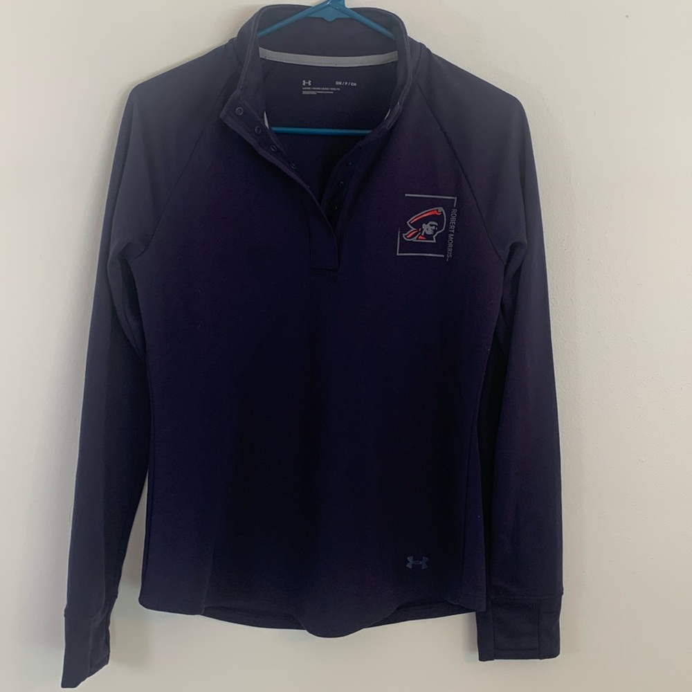 Under Armour Robert Morris Navy Loose Fitted Sweatshirt Small